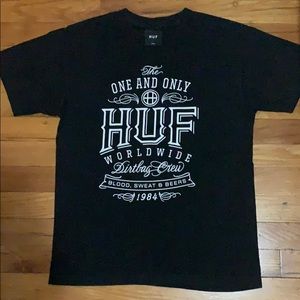 Black HUF Jack Daniel Themed Short Sleeve Tee